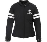 Helstons Targa impermeabile Giacca tessile moto da donna, Bianco/nero, Taglia S