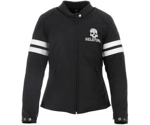 Helstons Targa impermeabile Giacca tessile moto da donna, nero-bianco, taglia S per donne