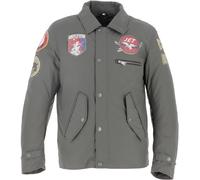 Helstons Terry impermeabile Moto Tessile Giacca, verde-marrone, taglia 2XL per maschi