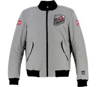 Helstons Twin Giacca tessile da moto, grigio/nero/rosso, Taglia XL