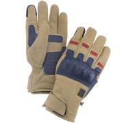 Helstons Wislay Guanti da moto invernali, beige/blu, Taglia 11