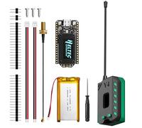 Heltec V4 ESP32 LoRa 32 Scheda di sviluppo Meshtastic Kit con batteria da 3000mAh, custodia Heltec V4, antenna GT-800, ESP32-S3 SX1262, 27dBm, display OLED per Meshtastic, WiFi, IoT, comunicazione