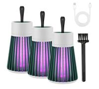 Helve Buzz Antizanzare, Helvebuzz Per Zanzare, Lampada Zanzare Ricaricabile, Equipped with UV LED light, Waterproof Level IPX4, Mosquito Lamp for Outdoor and Indoor, Balcony and Camping (Green*3)