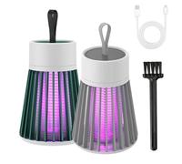 Helve Buzz Antizanzare, Helvebuzz Per Zanzare, Lampada Zanzare Ricaricabile, Equipped with UV LED light, Waterproof Level IPX4, Mosquito Lamp for Outdoor and Indoor, Balcony and Camping (Gray+Green)
