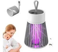 Helve Buzz Antizanzare, Helvebuzz Per Zanzare, Mosquito Killer with UV Lamp, Waterproof IPX5, 2000MAH, USB Rechargeable, with LED Light, Suitable for Camping, Indoor, Outdoor and Garden (Grey)