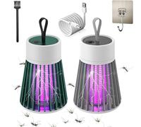 Helvebuzz Per Zanzare, Impermeabile Mozz Guard Zanzara Zapper, Helvebuzz Trappola Per Zanzare, Antizanzare Elettrico Portatile, for Home, Camping, Picnic (Green+Grigio)