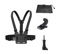 Helweet Action Camera Regolabile Supporto, Kit di Accessori per Action Cam, Imbracatura da Petto Supporto da Petto, Action Camera Cinghie Regolabili, 3 Pezzi, con Un Sacchetto di Stoffa