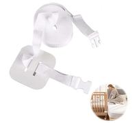 Helweet Cinghia per Lettino, Cinghie Culla Letto, Cinghie per Mobili per Lettino, Cinghia Fissaggio Lettino, Protegge Bene La Culla e Fornisce Una Protezione più Forte per Il Tuo Bambino, 8M, Bianco