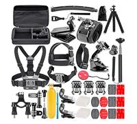 Helweet Kit Di Accessori per Action Cam, Kit Accessori per Fotocamere Sportive, Strumenti per Fissare Dispositivi Elettronici per Ciclismo, Corsa, Skateboard, Arrampicata, Compatibili con Hero 9 8 7
