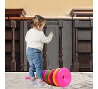 Helweet Rete di Protezione per Scale e Bambini, Sicurezza per Ringhiere e Balcone, 2m x 79cm, Nero