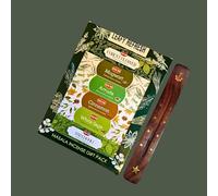 Hem, bastoncini di incenso Masala Leafy Refresh, confezione da 6 (15 g ciascuno), confezione regalo con porta bastoncini di incenso DHS