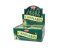 Hem Canna oni di incenso, Lotto di 6 Confezione da 10 Coni = 60 Totale