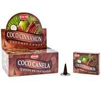 Hem Coco Cannella Incenso Cono Dhoop Confezione da 12 10 Coni Ogni 120 Coni
