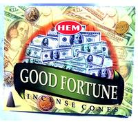 Hem Incense Cones Good Fortune - Coni di incenso, 12 x 10 Pezzi = 120