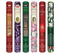HEM Precious Combo Bastoncini di Incenso Agarbatti Mix Varietà 6 Confezioni 1...