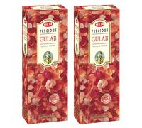Hem Precious Rose Agarbatti Gulab Fragrance Incense Stick 120 Bastoncini...