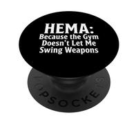 HEMA Perché la palestra non mi lascia oscillare le armi PopSockets PopGrip Adesivo