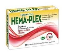 Nature's Plus Hema-Plex 30 Capsule - Integratore a Base di Ferro Organico