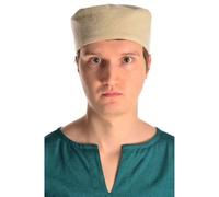 HEMAD Cappellino medievale foderato in feltro di lana, beige., xxl