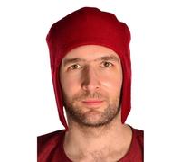 Hemad - Cappello medievale Kahedins in lana feltro, marrone, nero, grigio, rosso, taglia M, L, XL, abbigliamento LARP, Colore: rosso, L