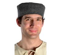 HEMAD Cappuccio medievale foderato in feltro di lana, Grigio, L