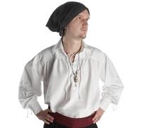 HEMAD colletto della camicia di allacciatura Bianco e Nero S-XXXL Pirati della camicia cotone di alta qualità