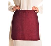 HEMAD - Grembiule medievale in cotone, colore: marrone, rosso, verde, blu, beige, nero - Taglia unica - Rosso