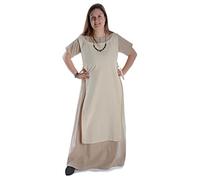 HEMAD Hrotsvit - Scapolare Medievale - Soprabito - Puro Cotone - Abbigliamento Larp - Beige L/XL