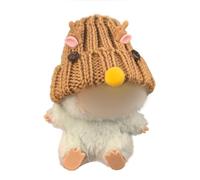Hemaisu Berretto fatto a mano con cervo a tema, decorazione natalizia per bambole da 20 cm, adatto a Popmart The Monsters La Bubu (marrone chiaro)