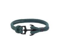 Hemasa Braccialetto a doppio filo con ancora nautica di sopravvivenza per uomo/donna, 23Cm, Metallo, Agata