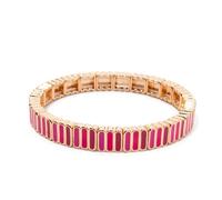 Hemasa Braccialetto da donna in oro con gocce colorate, Stretch, Metallo, Agata