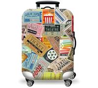 Hemasa Copertura protettiva per bagagli, spessa, elastica, con mappa del mondo, con cerniera, adatta per borse da 45,7 a 81,3 cm, accessori da viaggio, Colore 5, L 25-28 inch, Copertura protettiva