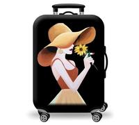Hemasa Copertura protettiva per bagagli, spessa, elastica, con mappa del mondo, con cerniera, adatta per borse da 45,7 a 81,3 cm, accessori da viaggio, Colore 9, L 25-28 inch, Copertura protettiva