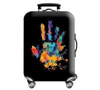 Hemasa Copertura protettiva per bagagli, spessa, elastica, con mappa del mondo, con cerniera, adatta per borse da 45,7 a 81,3 cm, accessori da viaggio, Colore 7, M 22-24 inch, Copertura protettiva