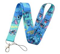 Hemasa - Cordino con cuciture e angelo rosa per telefono, porta badge, portachiavi, cordino da collo, regalo, Colore 1, 11cm