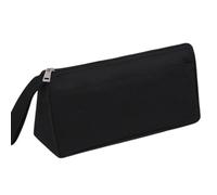 Hemasa Grande Capacità Astuccio Portatile Oxford Matita Caso/Doppio Strato Cancelleria Box Bambini Matita Bag, Nero , Forma quadrata