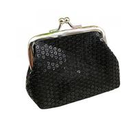 Hemasa Portamonete Canvas Borsa Modello Chiusura Portafoglio, Nero , 11, Portamonete