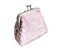 Hemasa Portamonete Canvas Borsa Modello Chiusura Portafoglio, rosa, 11, Portamonete