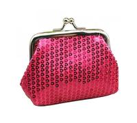 Hemasa Portamonete Canvas Borsa Modello Chiusura Portafoglio, Rosso rosato, 11, Portamonete