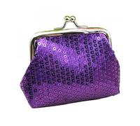 Hemasa Portamonete Canvas Borsa Modello Chiusura Portafoglio, Viola, 11, Portamonete