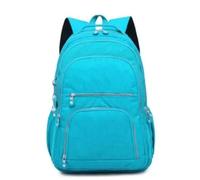 Hemasa Zaini per la scuola per adolescenti, in nylon, impermeabile, da viaggio, per computer portatile, da donna, Blu lago, 27x13x37CM 1368