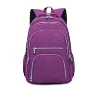 Hemasa Zaini per la scuola per adolescenti, in nylon, impermeabile, da viaggio, per computer portatile, da donna, Viola rosso, 33x16x47CM 1377