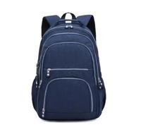 Hemasa Zaini per la scuola per adolescenti, in nylon, impermeabile, da viaggio, per computer portatile, da donna, Blu scuro, 33x16x47CM 1377