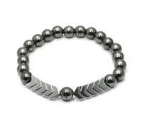 Hematite Crystal Bracelet - Silver Arrows