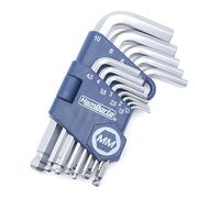 HemBorta Chiavi a Brugola Corte, Set Metrico 13 Pezzi 1,27-10mm Satinato