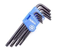 HemBorta® Chiavi Torx di Sicurezza 9PZ Set Chiavi a Brugola, Estremità Cava Torx T10-T50 Lunga, Stella Chiavi a Prova di Manomissione T10, T15, T20, T25, T27, T30, T40, T45 e T50