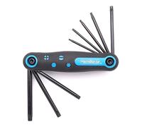 HemBorta® Pieghevoli Chiavi Torx di Sicurezza 8PZ Set Chiavi a Brugola, Set Chiavi Torx Estremità Cava T9-T40, Stella Chiavi a Prova di Manomissione T9, T10, T15, T20, T25, T27, T30 e T40