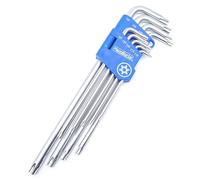 HemBorta Set Chiavi Torx Sicurezza Extra Lunghe 9pz, T10-T50, Satinato