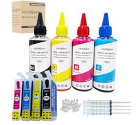 HEMEINY 604XL Ink Refill Kit compatibile con Expression Home XP-2200 XP-2205 XP-3200 XP-3205 XP-4200 XP-4205 WF-2910DWF WF-2930DWF WF-2935DWF WF-2950DWF Printer, con chip di ripristino automatico