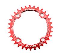 HemeraPhit Corona Singola per Mountain Bike in Alluminio, Diametro Bulloni 104 mm,Rosso,34T
